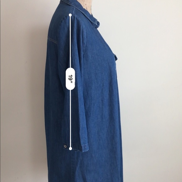 Zara Trafaluc Long Denim Shirt - Picture 3 of 6